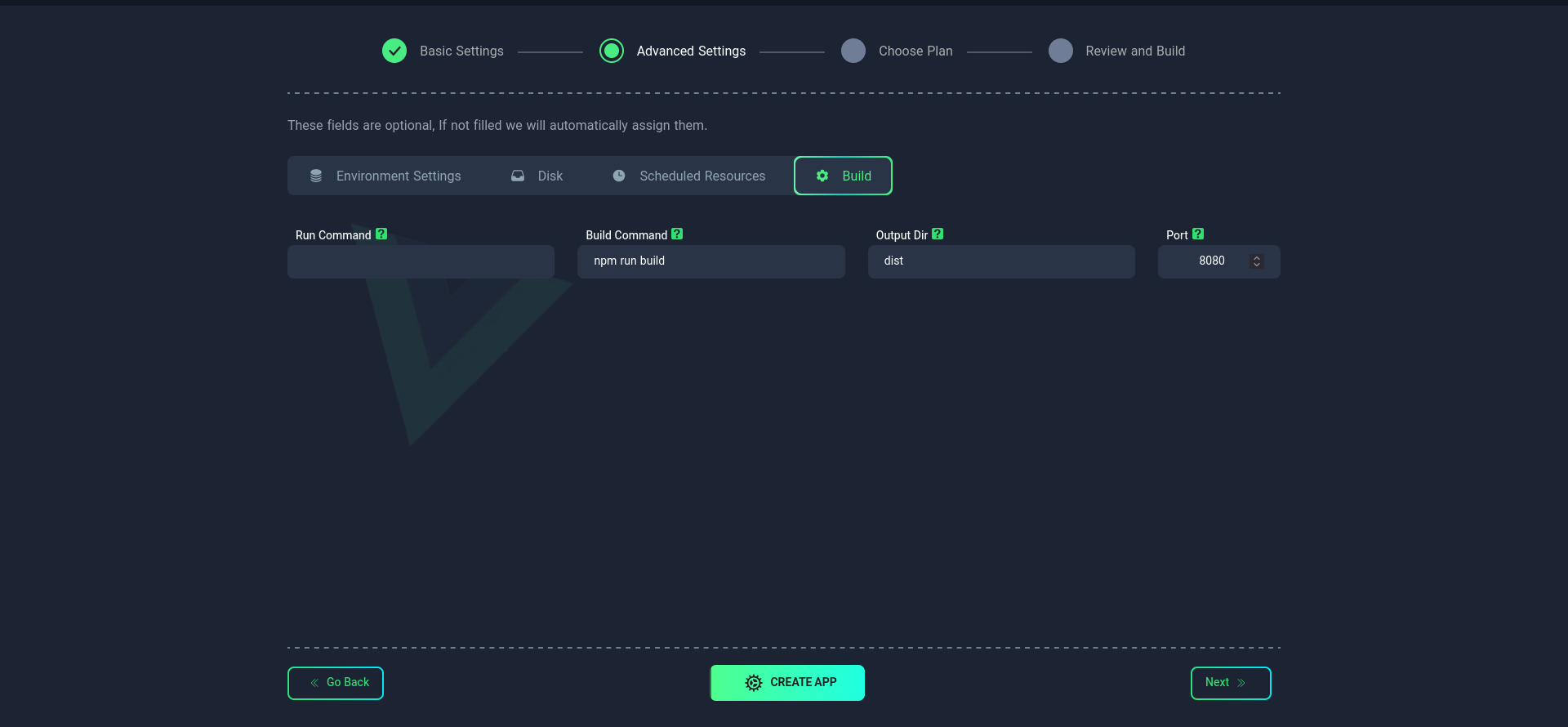 Advanced Vue Settings